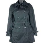 Banana Republic Black Belted Trench Coat Size Small Photo 0