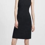 Theory  Black Stretch Wool Square Neck Sleeveless Dress Size 6 Photo 0