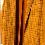 Versona Mustard Yellow Burnt Orange Plaid Fall Lightweight Open Topper Small Photo 2