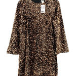 H&M Black and Gold Sequin A-Line Dress Cocktail Party New Photo 0