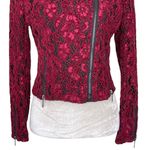 White House | Black Market Lace Moto Biker Jacket Women’s Size S Photo 4