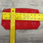 Lancôme Lancome Red Floral Print Paris Zip Top Cosmetics / Makeup Bag Approx 10" X 5.5" Photo 4