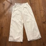 T Tahari white linen blend with wide leg lined pants size small Photo 3