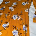 Altar'd State Altar’d State Mustard Yellow Floral Faux Wrap Midi Dress size small Photo 6