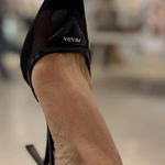 Prada  Women’s Mesh Slingback Pump Heels Black Nero Size 6 Photo 0