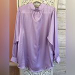 Torrid purple professional office siren feminine Satin Bow tie Blouse 4X NWT Photo 5