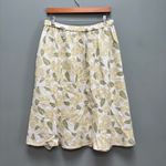 Flax  Linen Midi Skirt Floral Print L Photo 3