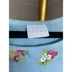 Vintage Stamp Floral Maxi Dress Garden Summer Spring 100 Cotton Boho Lightweight Blue Size M Photo 5