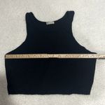Free People  Intimately Stretch Fit Black Ribbed Knit Crop Tank Size S Photo 2