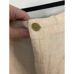 Lands' End Womens Beige Linen High Rise Pleated Shorts Size 16 Photo 2