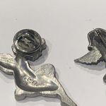 Lot Of 2 Costume Jewelry Brooches Pins Pewter Angels Signed L.C.D. / Darla Photo 5