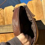 Fossil  MULTICOLOR PATCHWORK CROSSBODY BROWNS/TAN leather purse hobo lines fall Photo 11