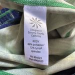 Athleta  Retreat Chaturanga Leggings 7/8 Athletic Tight Green Blue Stripe Size M Photo 10