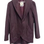 Lilka Women's Burgundy Solid Blazer Size Medium Red Photo 0