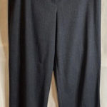 St. John  Women’s 12 Diana Wool Blend Dress Pants‎ Wide Leg Pleated Gray High Rise Photo 0