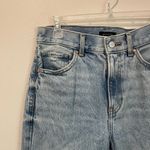 EXPRESS Straight Ankle High Rise Distressed Knees Blue Jeans Size 4 Photo 2