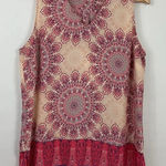 Violet+Claire  Sleeveless Medallion Print V Neck Top Size‎ Large Photo 0