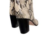 Schutz  Analeah Neutral Snakeskin Leather Knee High Block Heel Boots Size 8.5 Photo 8