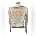 PINK - Victoria's Secret VS Pink Gym To Swim Half Zip Crop Top L Sunshine On My Mind LS Sporty Athletic Photo 1