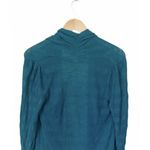 Anthropologie  Open Front Cardigan Sweater Long Sleeve Green Ramie Teal Small EUC Photo 2
