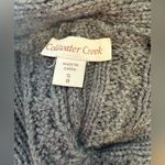 Coldwater Creek Open Drape Cardigan Cable Knit Sweater Gray Size S (8) Photo 7