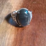 Malagasy Labradorite Solitaire Stainless Steel Ring (Size 9) Photo 5