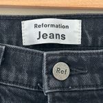 Reformation Liza Faded Black Straight Leg Cropped Jeans Sz 26 Photo 3