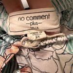 No Comment  Plus Cold Shoulder Floral and Stripes 100% Cotton Size 2X Photo 3