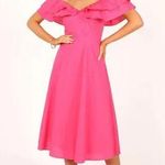 Petal and Pup Cabo Magenta Frill Sleeve Midi Dress M Photo 3