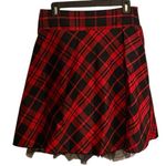 Heart soul vintage 90s red & black plaid circle skirt with tool ruffle underskirt Photo 0