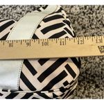 LeSportsac Everyday Shoulder‎ Purse Bag Black White Silver Stripe Hobo Preppy Photo 7