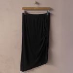 Bobeau  Black Asymmetrical Ruched Side Skirt Size L GUC Photo 7