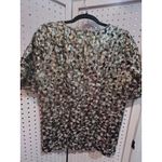 DKNY  Donna Karan‎ New York Women's Metallic Print Pleated  Top Size 10 Photo 6