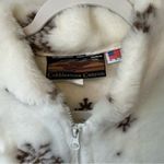 American Vintage Vintage Cobblestone Canyon Jacket Sz XL Cream Brown Vest Snow Trees USA 90s Photo 2