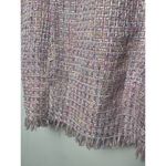 Fanco Pink Tweed Mini Dress Size Small NWT Barbie Preppy Fringe Spaghetti Strap Photo 4