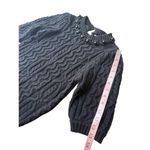 ZARA  High Collar Cable Knit Sweater With Tonal Beads & Shorts Sleeves Photo 10