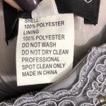 La Femme Silver Crepe Chiffon Embellished Bodice Gown 12 Style 23286 Photo 9