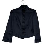 Diane Von Furstenberg  Blazer Jacket Snap Buttons Women's Black Size 6 Photo 1