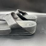 FitFlop  Womens Lulu Toe Post Strap Leather Sandals‎ Flip Flop Black Size 10 Photo 3