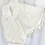 Bishop and Young New Textured Wrap Blouse Jayne Cross Front Top White Photo 6