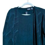 Chico's Travelers Sweater Set Medium Green Textured Tank Cardigan Slinky Stretch Photo 1