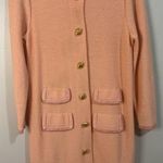 Vintage Steve Fabrikant Neiman Marcus Peach/Coral Wool Sweater Dress Size Medium Pink Photo 0