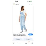 Celebrity Pink  Overalls Women XL Blue Light Wash Cotton Denim Cargo Utility Photo 9