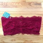 Free People Lacey Looks Burgundy Bandeau Lace New NWT XS Photo 1