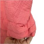 Nine West Womens Ruched Sleeve Open Front Gauze Blazer Size XL Coral Preppy Work Photo 3