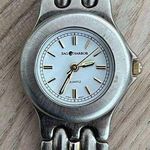Sag Harbor Ladies Watch Two Tone Bracelet Stainless Dial Gold Tone Hands Markers Photo 0