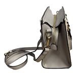 Atrie Vegan Crossbody Satchel – Woven Straw & Faux Leather Trim (NWT) Gray Photo 3