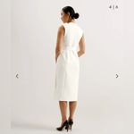 Ted Baker New! Molenaa Sleeveless Tailored Midi Wrap Dress Ivory US 6 $575 Photo 5