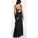 ASOS NWT - Design Black Floral Sequined Gown - Size 12 Photo 1