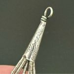 Vintage 925 Liquid Silver Turquoise Tube Beads Woven Sterling Silver Bracelet 5g Photo 10